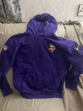 Nike Purple Minnesota Vikings Hooded Sweatshirt with Team Crest